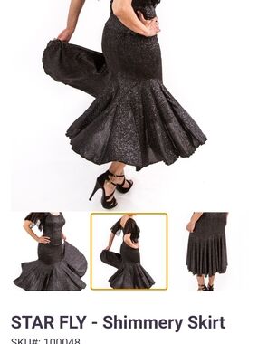 Shimmery Black Dance Skirt